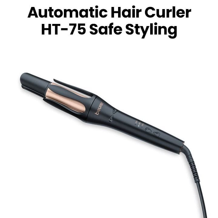 Beurer Automatic Curling Iron for Safe Styling - Black | HT75