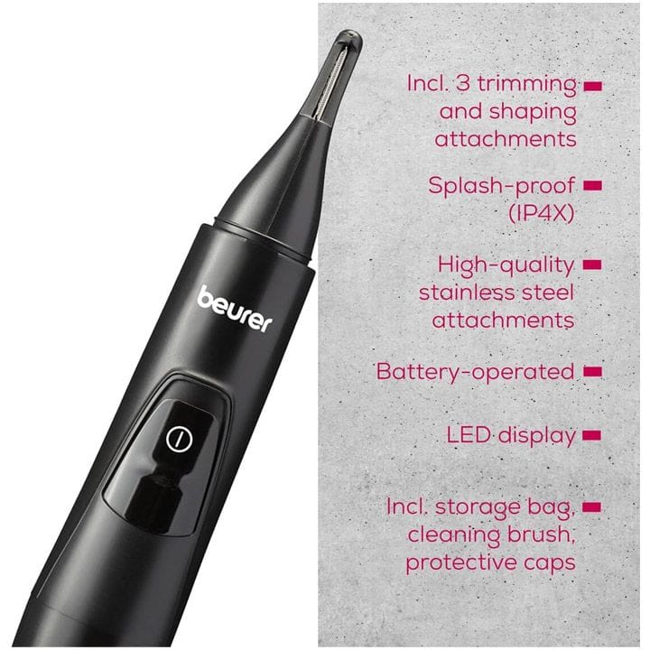 Beurer Precision Trimmer for Eyebrows - Black | MN2X