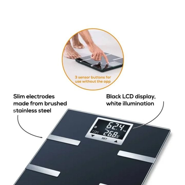 Beurer Diagnostic Bathroom Scale - Black | BF720