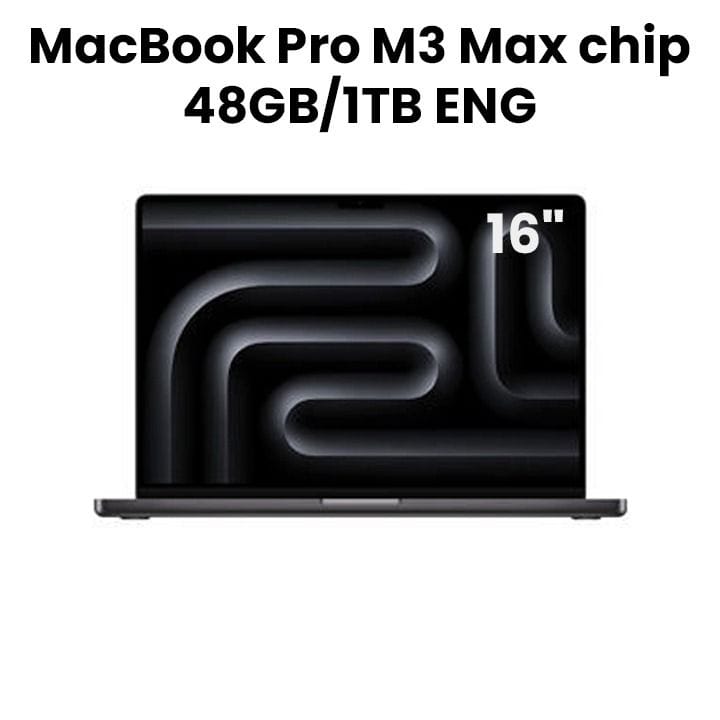Apple MacBook Pro 16" M3 Max Chip 16-Core CPU 40-Core GPU 48GB RAM 1TB SSD (English) - Space Black | MUW63ZS/A