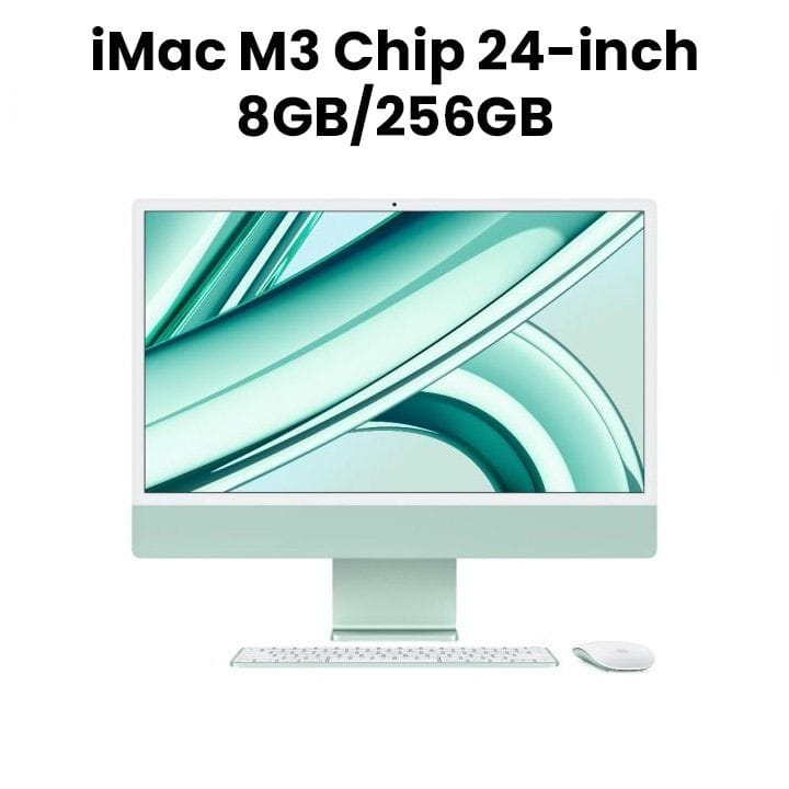 آي ماك ٢٤ إنش بشاشة ريتينا ٤٫٥ كيه، شريحة إم ثلاثة (معالج ٨ نوى، رسومي ١٠ نوى)، قرص إس إس دي بسعة ٢٥٦ جيجابايت - أخضر