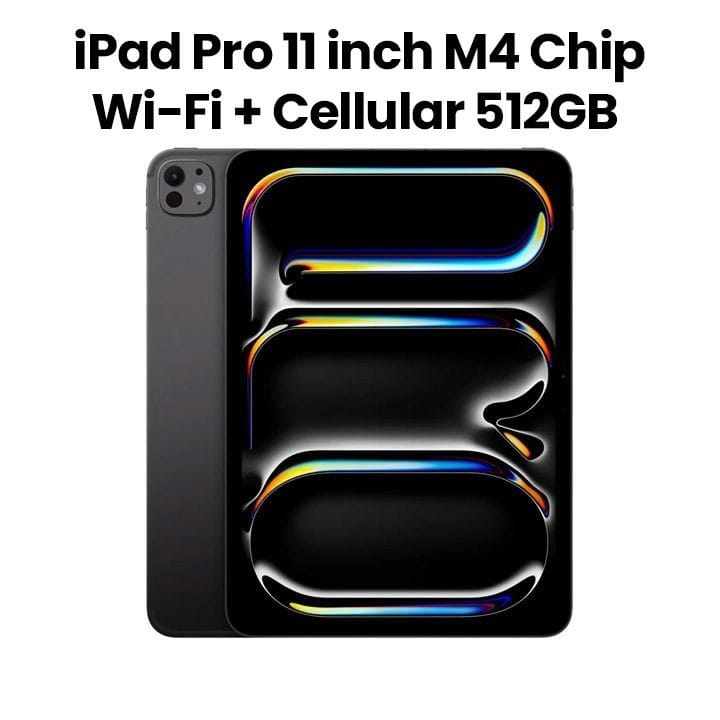 Apple iPad Pro 11" M4 Wi-Fi + Cellular 512GB Standard Glass - Space Black | MVW33AB/A
