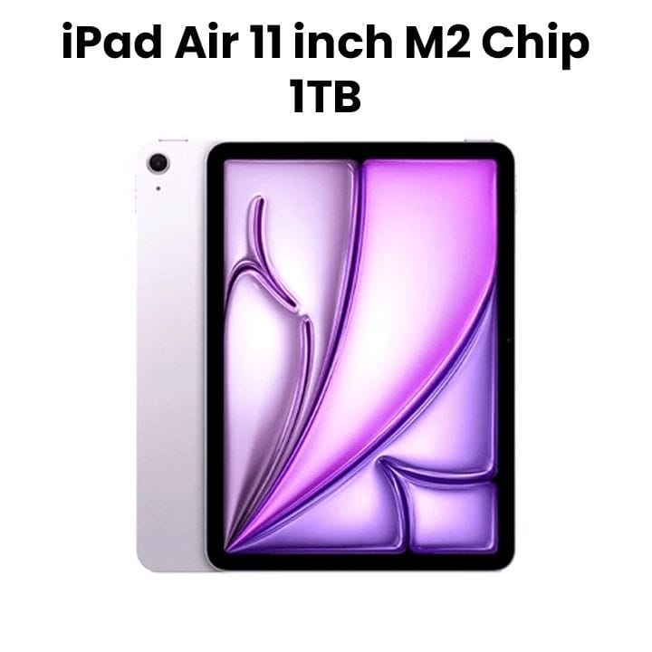 آيباد إير ١١ إنش بشريحة إم ٢ واي فاي + خلوي، ١ تيرابايت - بنفسجي | MUXV3AB/A