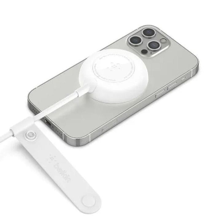BELKIN BoostCharge Magnetic 7.5W Wireless Charging Pad, 2M Cable - White | WIA005BTWH