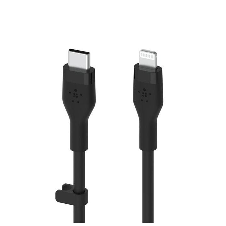 BELKIN Ultra Soft Silicone USB-C to Lightning Cable - 1M Black | CAA009BT1MBK