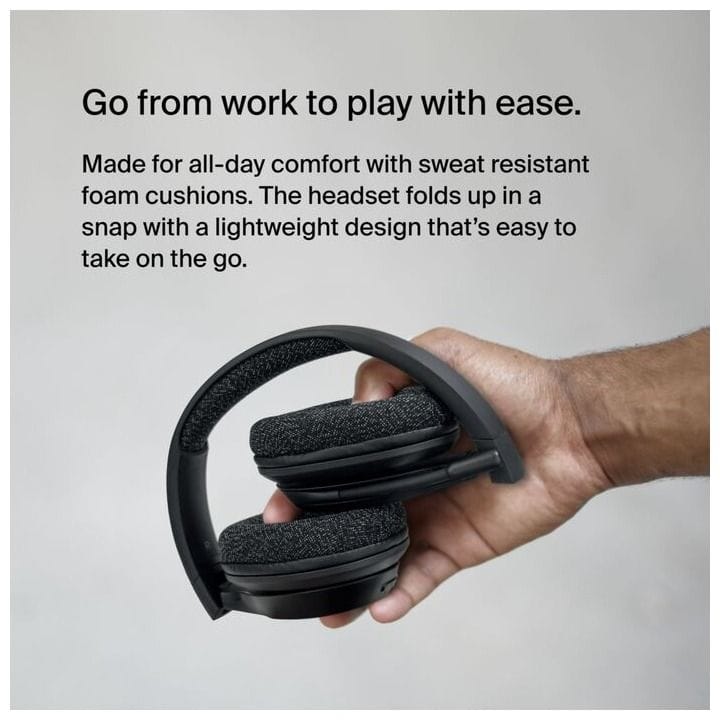 سماعات رأس لاسلكية فوق الأذن بيلكن SoundForm Adapt أسود | AUD005BTBLK