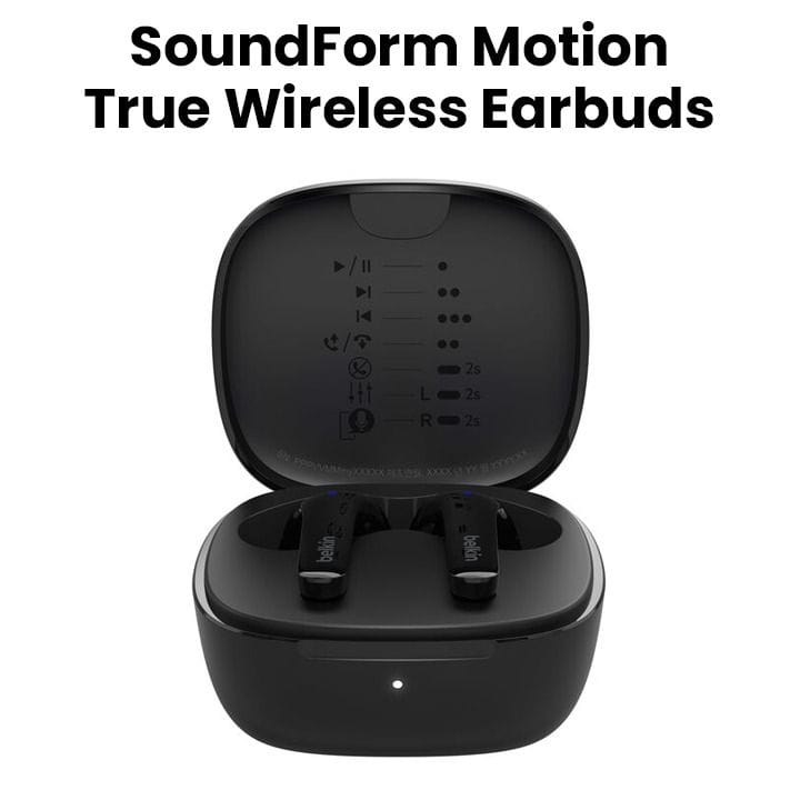 BELKIN SoundForm Motion True Wireless Earbuds - Black | AUC010BTBK