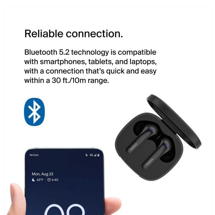BELKIN SoundForm Motion True Wireless Earbuds - Black | AUC010BTBK