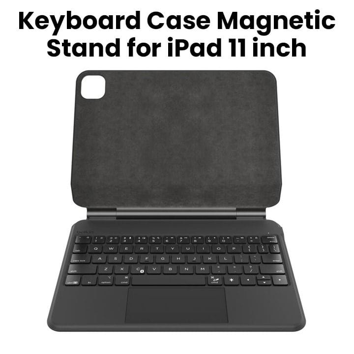  شاحن الحائط بلكين كونكت برو غطاء لوحة مفاتيح مع حامل مغناطيسي لجهاز آيباد M4 برو ١١ بوصة | BBZ002AR-V2