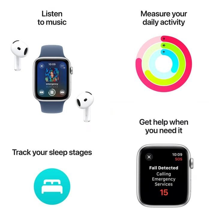 Apple Watch SE GPS 40MM Midnight Aluminium Case with Ink Sport Loop | MXEA3QA/A