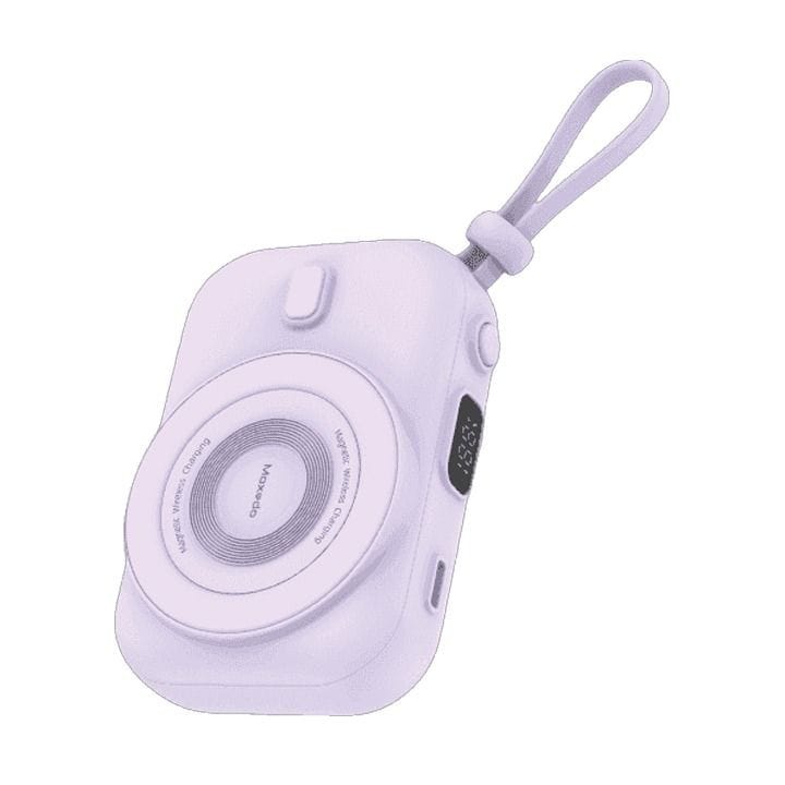 موكسيدو بنك طاقة لاسلكي ٨٠٠٠ مللي أمبير مع كابل Type-C مدمج - بنفسجي | MX-PBH036-PL