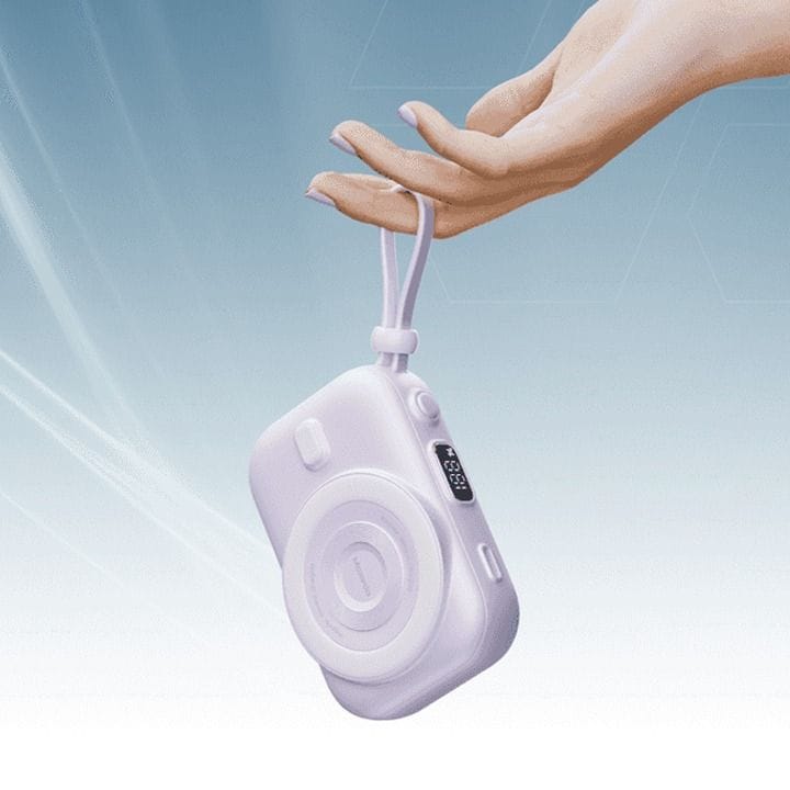 موكسيدو بنك طاقة لاسلكي ٨٠٠٠ مللي أمبير مع كابل Type-C مدمج - بنفسجي | MX-PBH036-PL