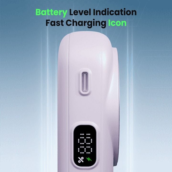 موكسيدو بنك طاقة لاسلكي ٨٠٠٠ مللي أمبير مع كابل Type-C مدمج - بنفسجي | MX-PBH036-PL