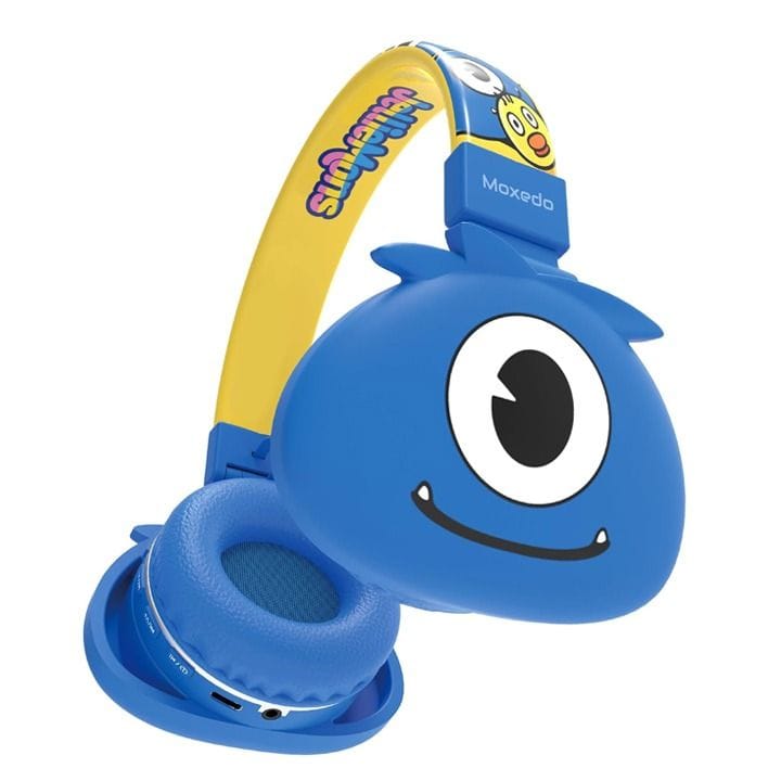 موكسيدو سماعات رأس لاسلكية للأطفال "جافي" بتصميم فوق الأذن - أزرق | MX-WH012