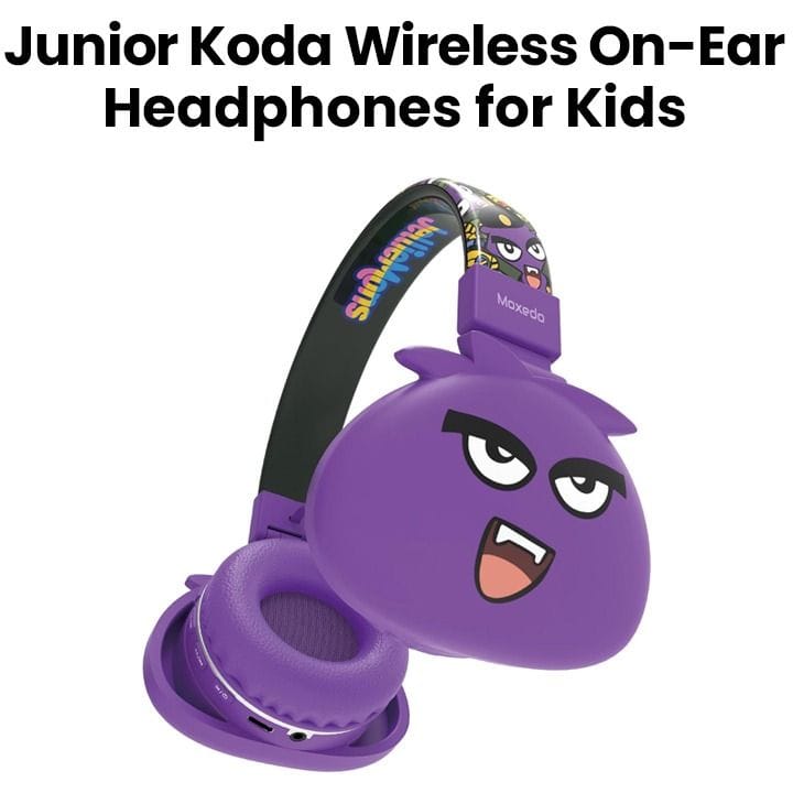 موكسيدو سماعات رأس لاسلكية للأطفال "كودا" بتصميم فوق الأذن - بنفسجي | MX-WH015