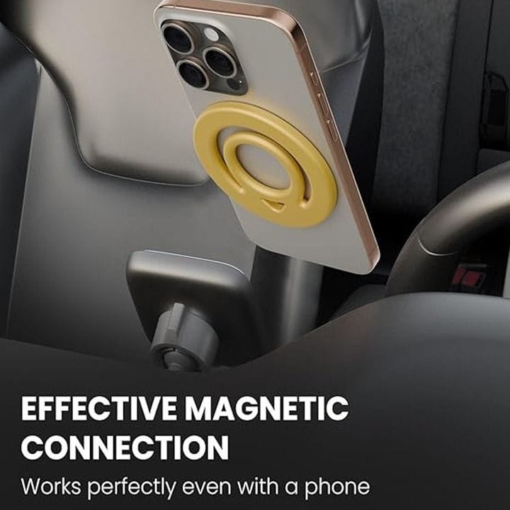 موكسيدو حامل حلقة مغناطيسي مزدوج الوجه من السيليكون ماج سيف - أصفر | MX-DSR020-YL