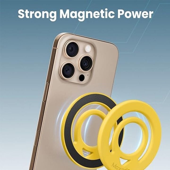 موكسيدو حامل حلقة مغناطيسي مزدوج الوجه من السيليكون ماج سيف - أصفر | MX-DSR020-YL