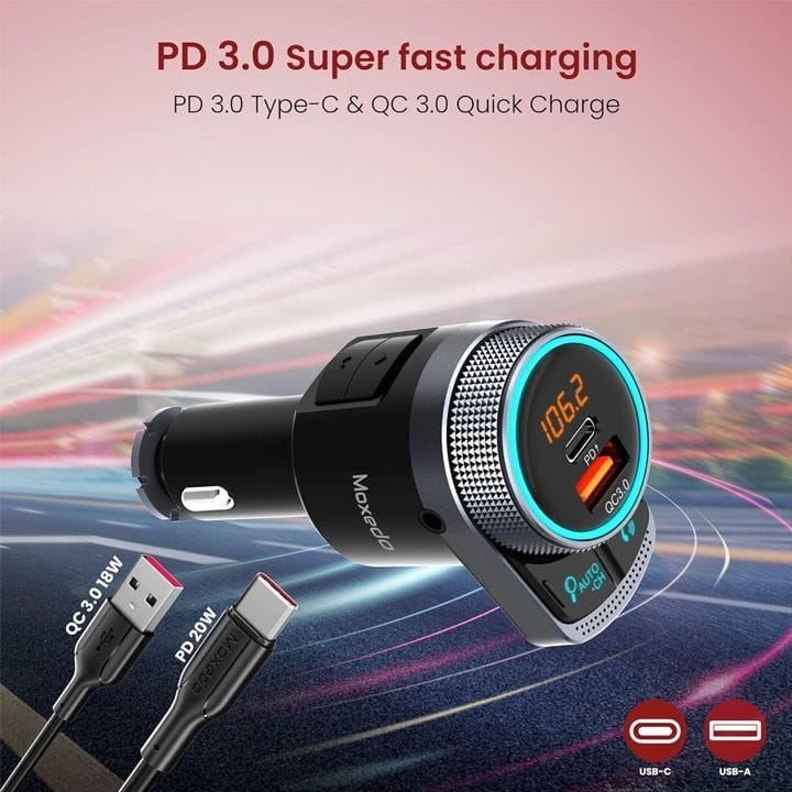 موكسيدو طقم بلوتوث للسيارة بمسح تلقائي متعدد الوظائف - أسود | MX-BT042