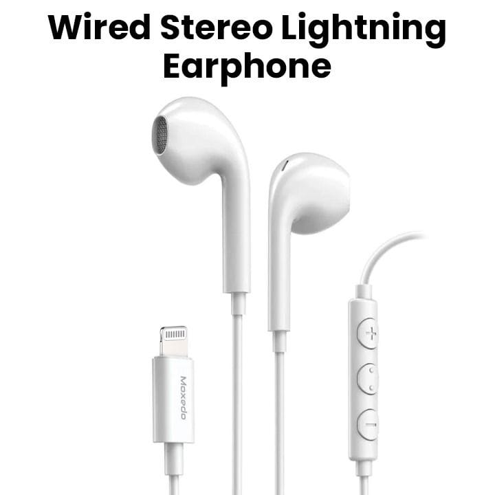 Moxedo Wired Stereo Lightning Earphone - White | MX-STE020