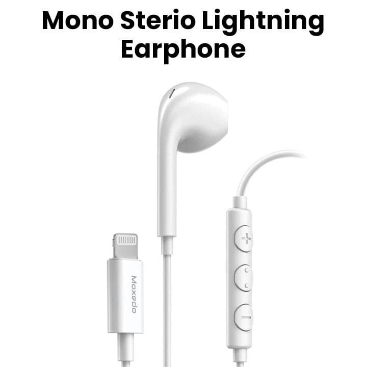 موكسيدو سماعة أذن لايتنينغ مونو ستيريو - أبيض | MX-STE022