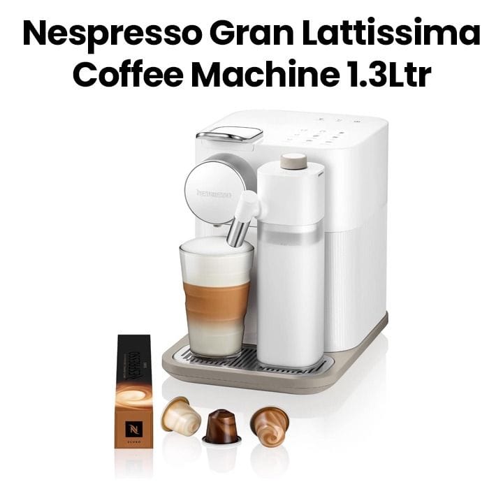 نسبريسو ماكينة قهوة غران لاتيسيما - أبيض | F541-ME-WH-NE