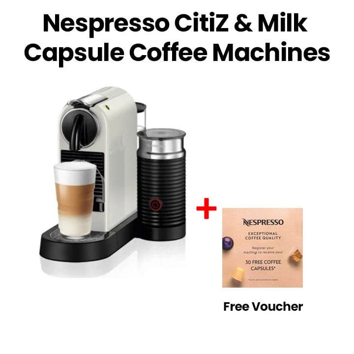 Nespresso CitiZ & Milk Coffee Machine - White | D123-ME-WH-NE2