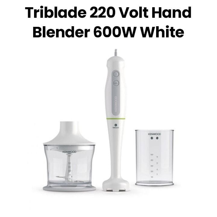 Kenwood Hand Blender, Mixer with Anti-Splash, 0.5L BPA-Free Plastic Beater 600W - White | HDP103WG