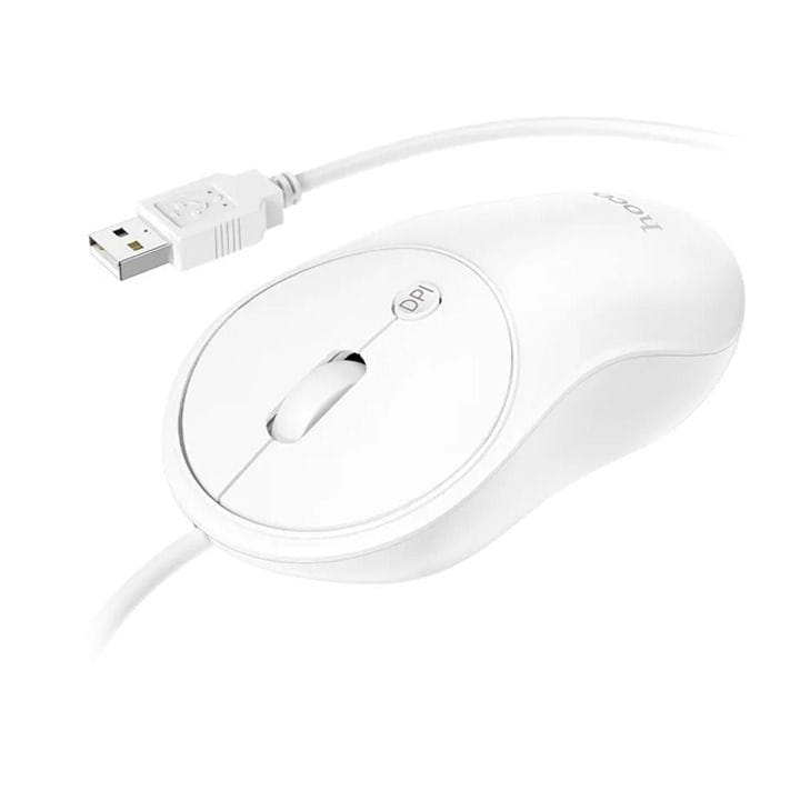 HOCO Esteem Business Wired Mouse - White | GM13