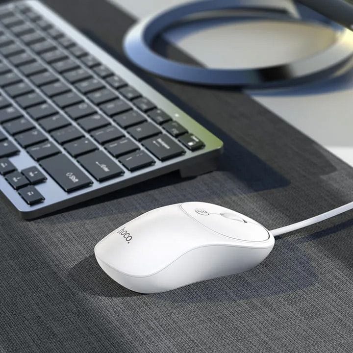 HOCO Esteem Business Wired Mouse - White | GM13