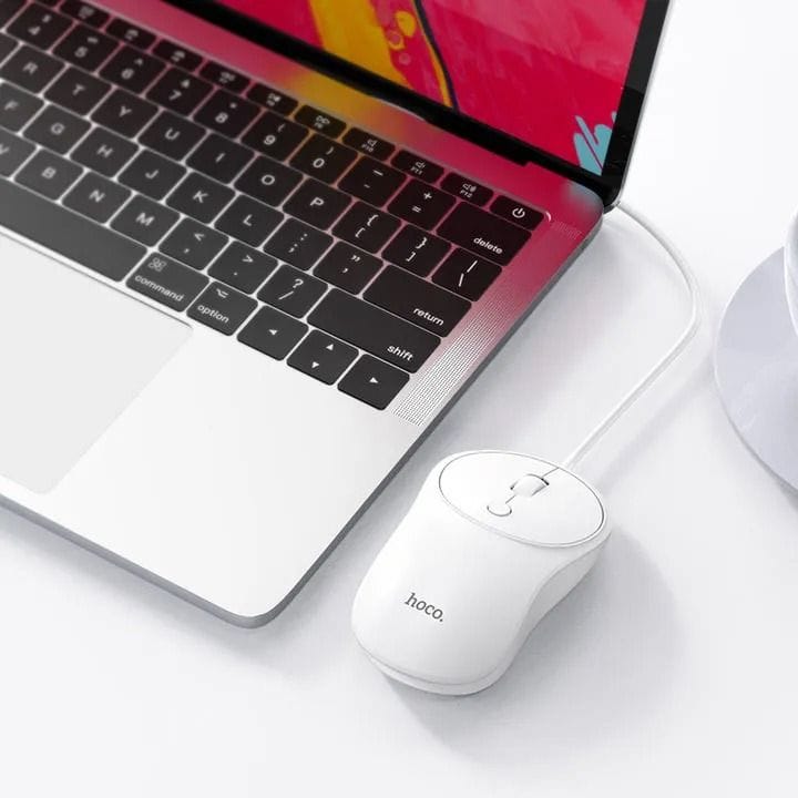 HOCO Esteem Business Wired Mouse - White | GM13