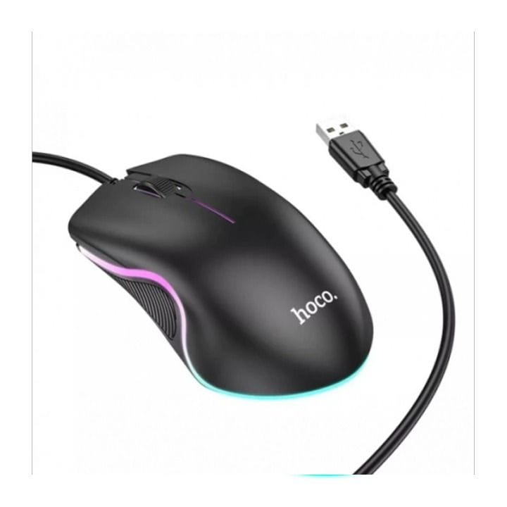 HOCO Enjoy Gaming Luminous Wired Mouse - Black | GM19