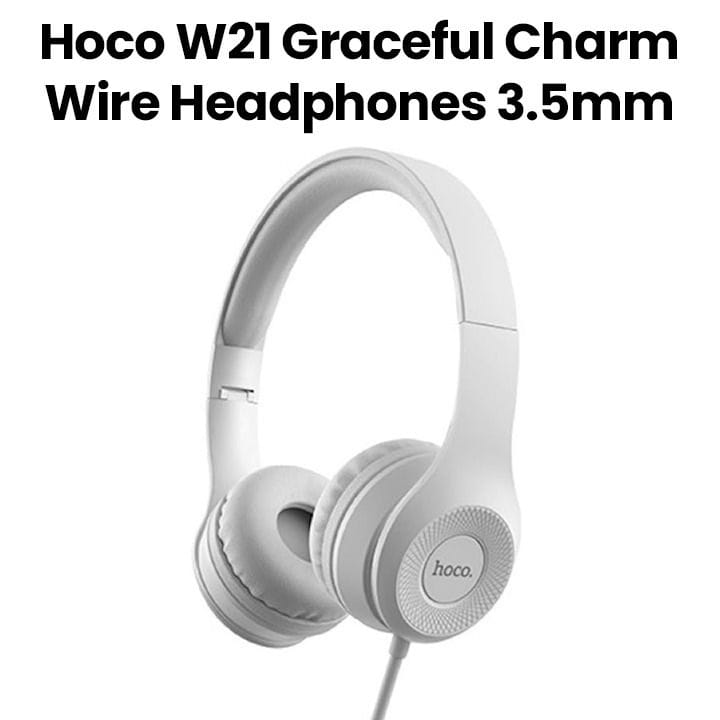HOCO Graceful Charm Wire Control Headphones - Grey | W21