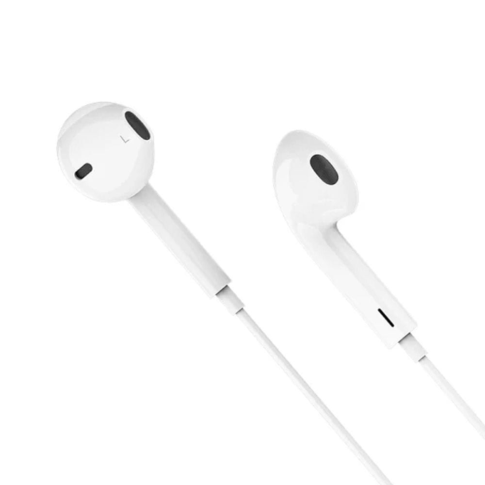 HOCO Crystal Joy Wire-Controlled Earphones with Microphone - White | M101