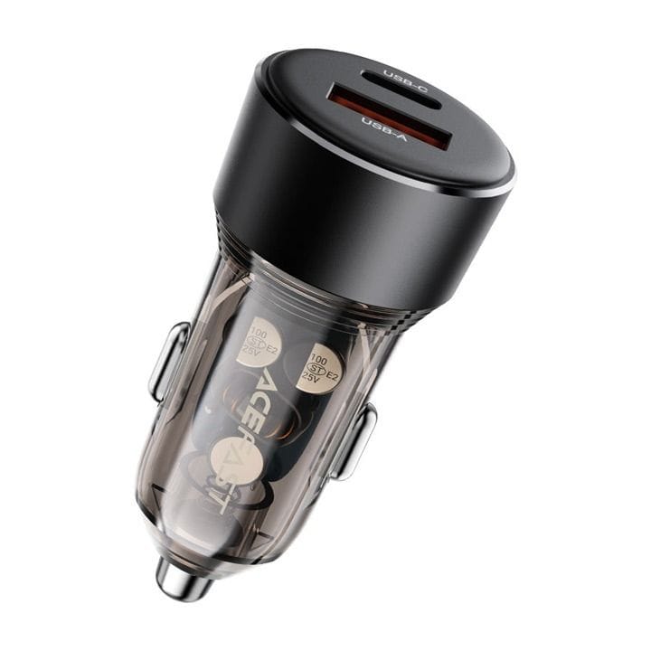 Acefast 60W Dual-Port Car Charger (USB-A+USB-C) - Black | B12