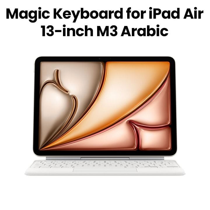 آبل ماجيك كيبورد لآيباد إير 13 بوصة (إم 3) - عربي - أبيض | MDFW4AB/A
