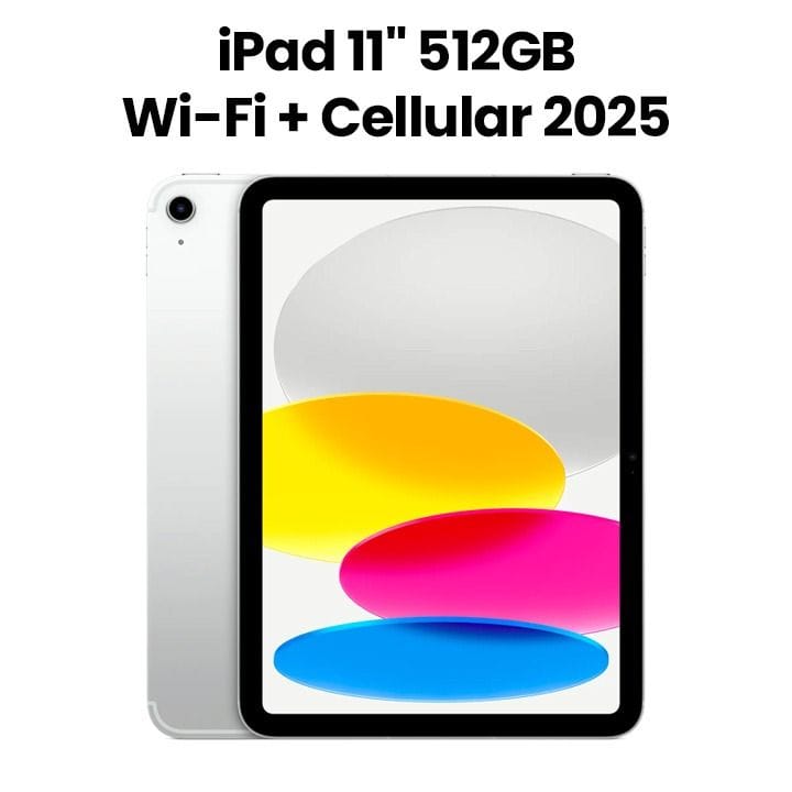 Apple 11-inch iPad Wi-Fi + Cellular 512GB - Silver | MD7P4AB/A
