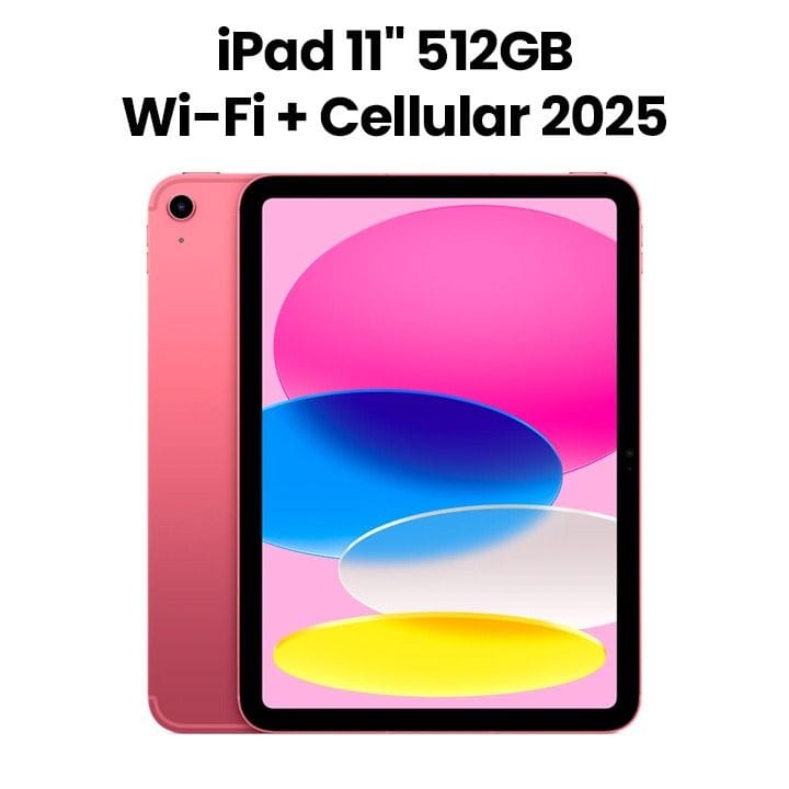 Apple Wi-Fi + Cellular iPad 512GB 11 Inch, All-Day Battery Life, Perfect For Streaming, Liquid Retina Display - Pink - MD7T4AB/A