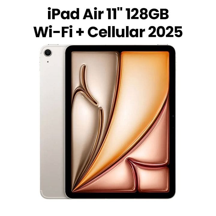 Apple 11-inch iPad Air Wi-Fi + Cellular 128GB - Starlight | MCFX4AB/A