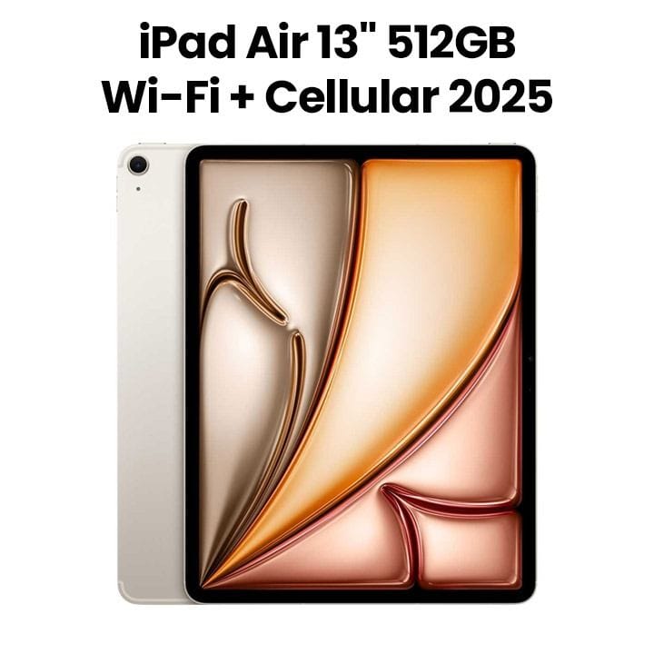 Apple 13-inch iPad Air Wi-Fi + Cellular 512GB - Starlight | MCJC4AB/A
