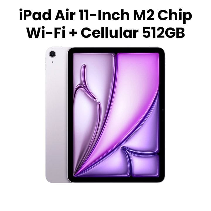 Apple 11-inch iPad Air Wi-Fi + Cellular 512GB - Purple |MUXQ3AB/A