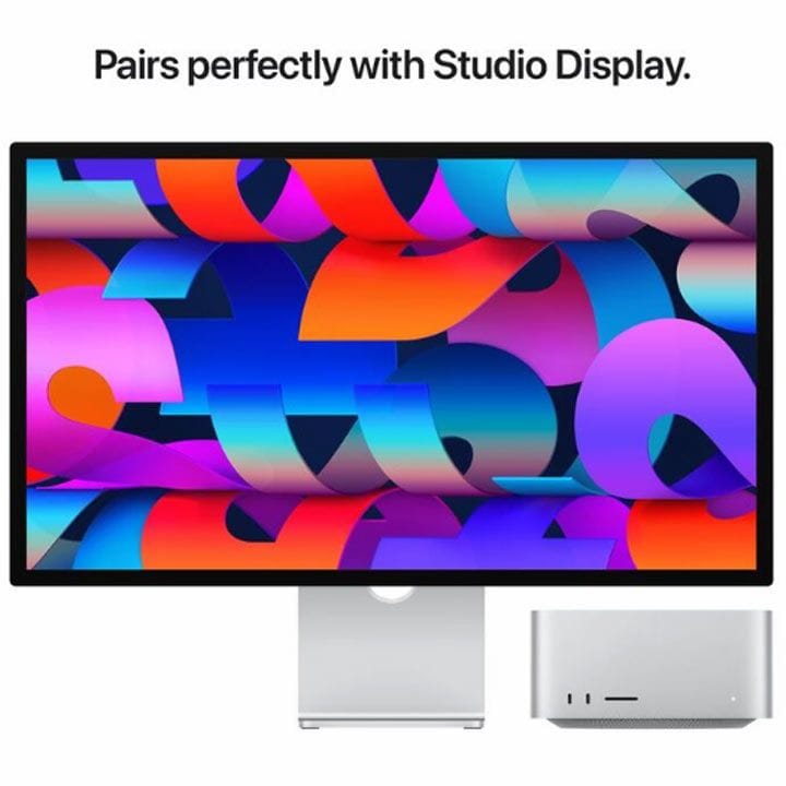 Apple Mac Studio 96GB RAM 1TB SSD, M3 Ultra Processor, 28-Core CPU and 60-Core GPU, macOS Sequoia - Silver - MU973AB/A