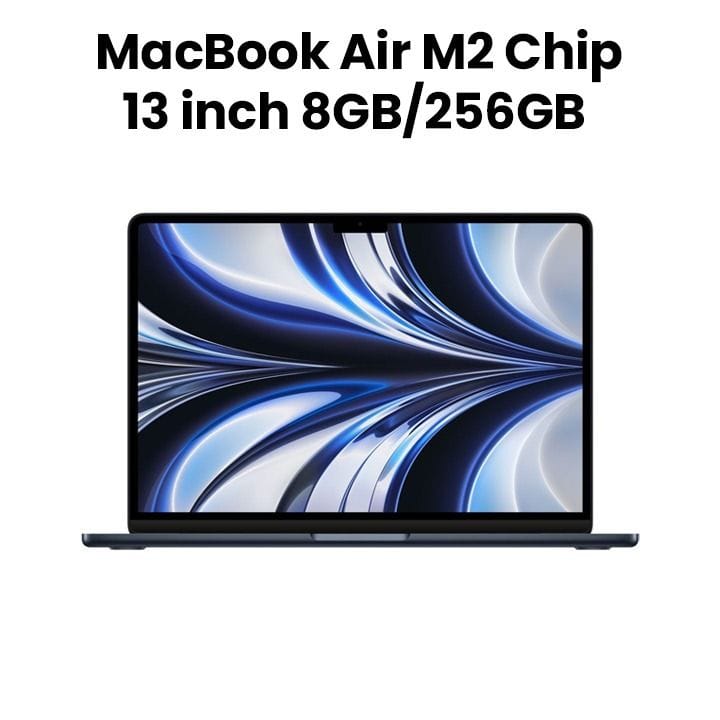 Apple 13" MacBook Air with Apple M2 Chip 8-Core CPU & 8-Core GPU, 256GB - Midnight |MLY33ZS/A