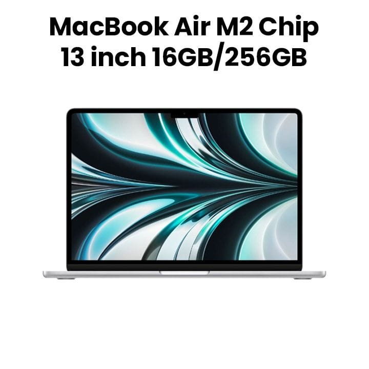 Apple MacBook Air 13" with M2 Chip 8-Core CPU & 8-Core GPU, 16GB RAM, 256GB SSD - Silver |MC7V4ZS/A