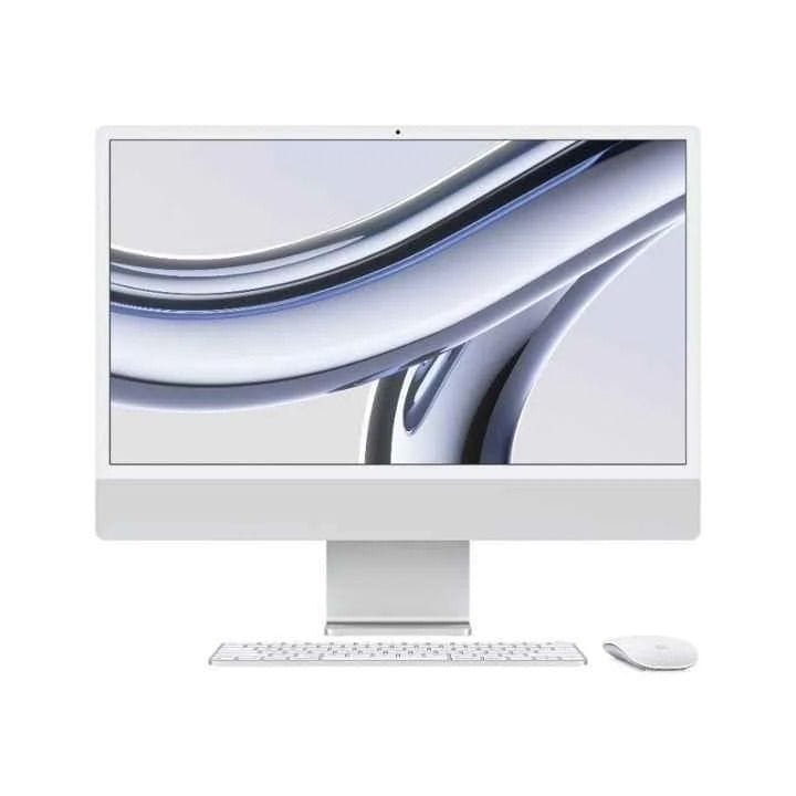 Apple 24-inch iMac Retina 4.5K, M3 Chip (8-core CPU, 8-core GPU), 256GB SSD - Silver | MQR93ZS/A