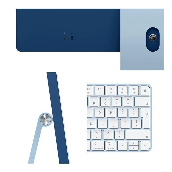 Apple 24-inch iMac Retina 4.5K, M3 Chip (8-core CPU, 8-core GPU), 256GB SSD - Blue | MQRC3ZS/A