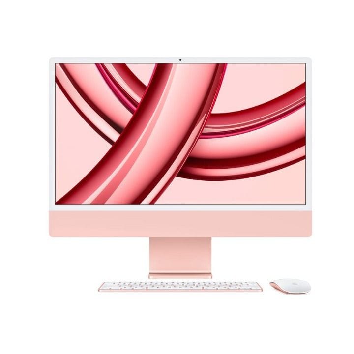 Apple 24-inch iMac Retina 4.5K, M3 Chip (8-core CPU, 8-core GPU), 256GB SSD - Pink | MQRD3ZS/A