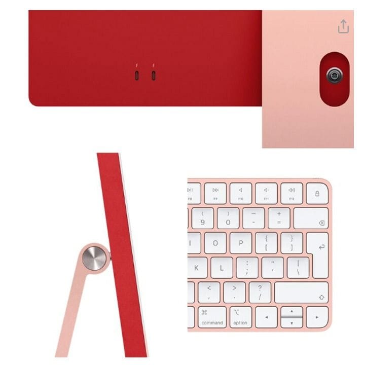 Apple 24-inch iMac Retina 4.5K, M3 Chip (8-core CPU, 8-core GPU), 256GB SSD - Pink | MQRD3ZS/A