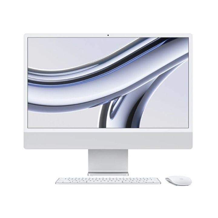 Apple 24-inch iMac Retina 4.5K, M3 Chip (8-core CPU, 10-core GPU), 512GB SSD - Silver | MQRK3ZS/A