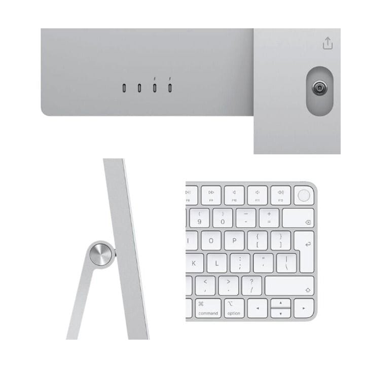 Apple 24-inch iMac Retina 4.5K, M3 Chip (8-core CPU, 10-core GPU), 512GB SSD - Silver | MQRK3ZS/A
