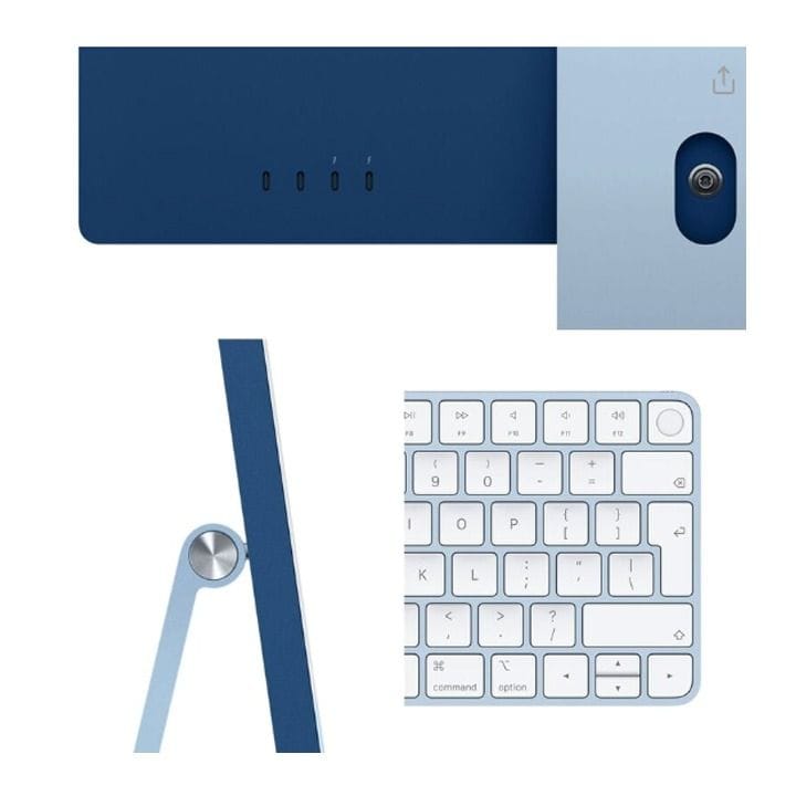 Apple 24-inch iMac Retina 4.5K, M3 Chip (8-core CPU, 10-core GPU), 512GB SSD - Blue | MQRR3ZS/A